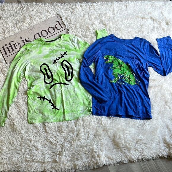 Art Class & Cat & Jack Holiday Halloween Christmas Long Sleeve Shirt Bundle L/XL - Picture 1 of 6